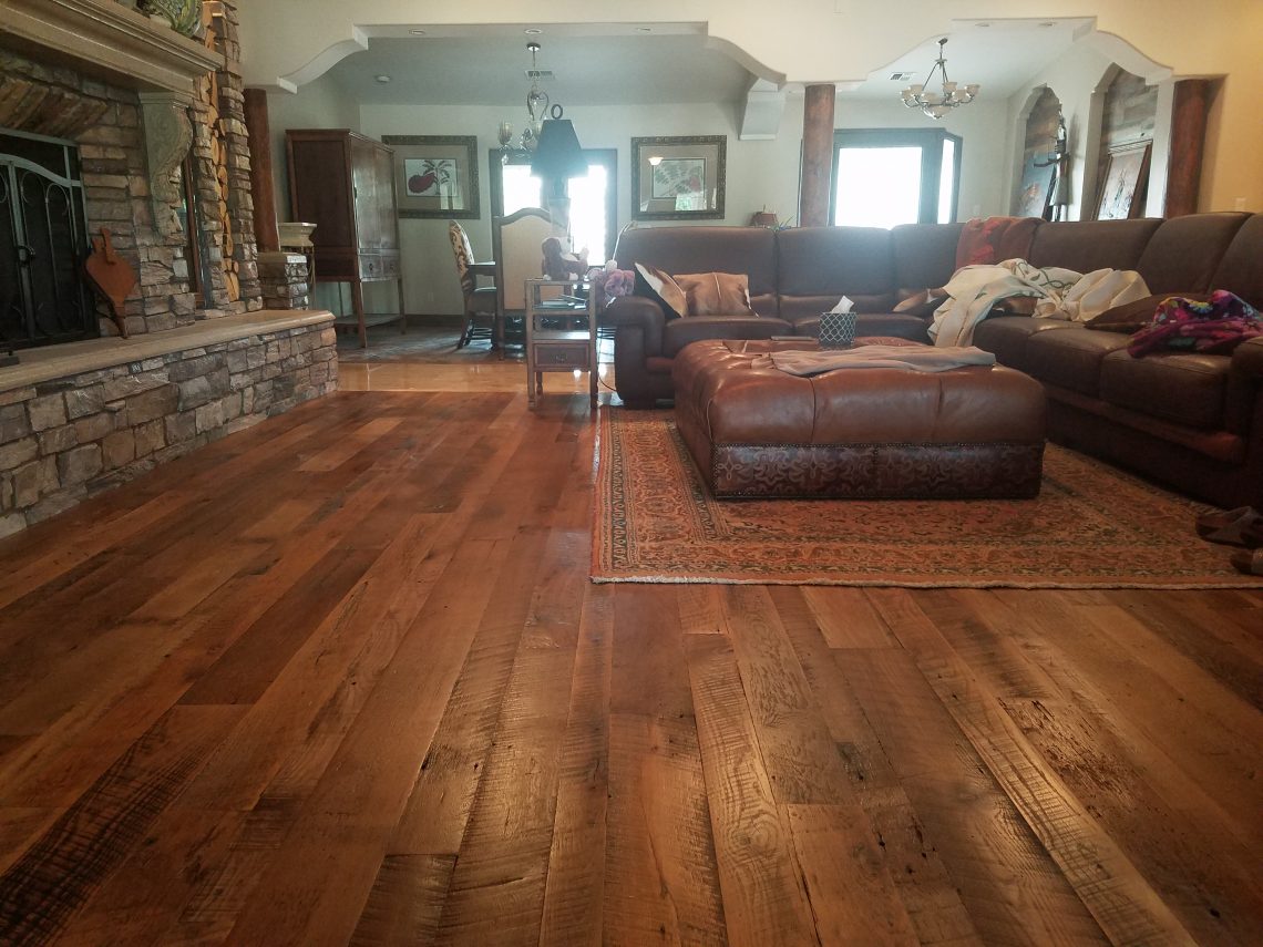 living room oak floor